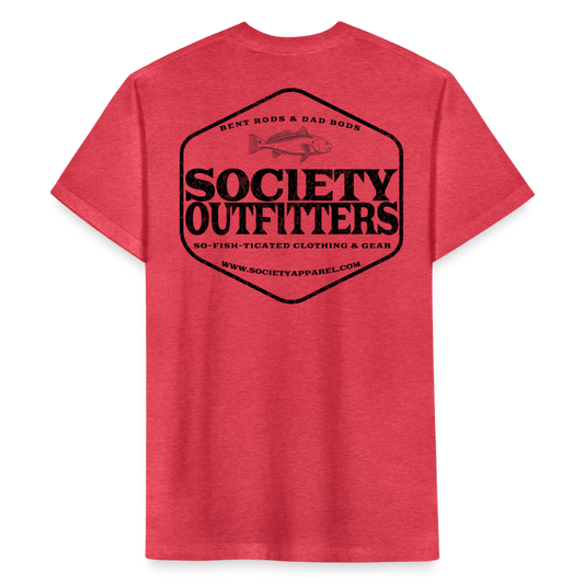 society outfitters • bent rods & dad bods (black) - heather red