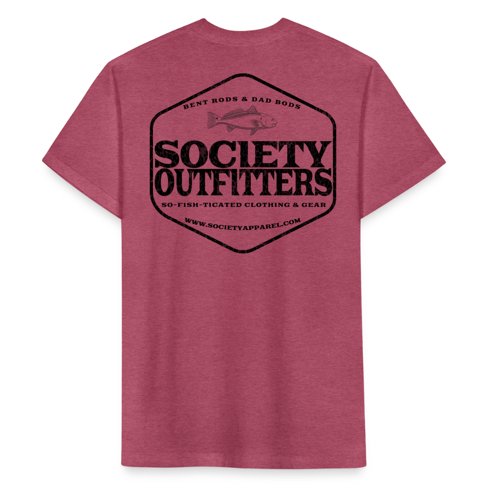 society outfitters • bent rods & dad bods (black) - heather burgundy