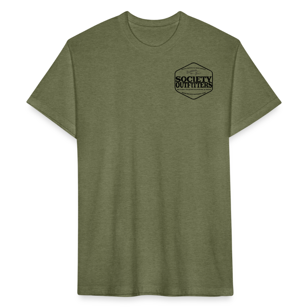 society outfitters • bent rods & dad bods (black) - heather military green