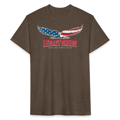 legacy sheds • model 1 ('merica - front only) - heather espresso