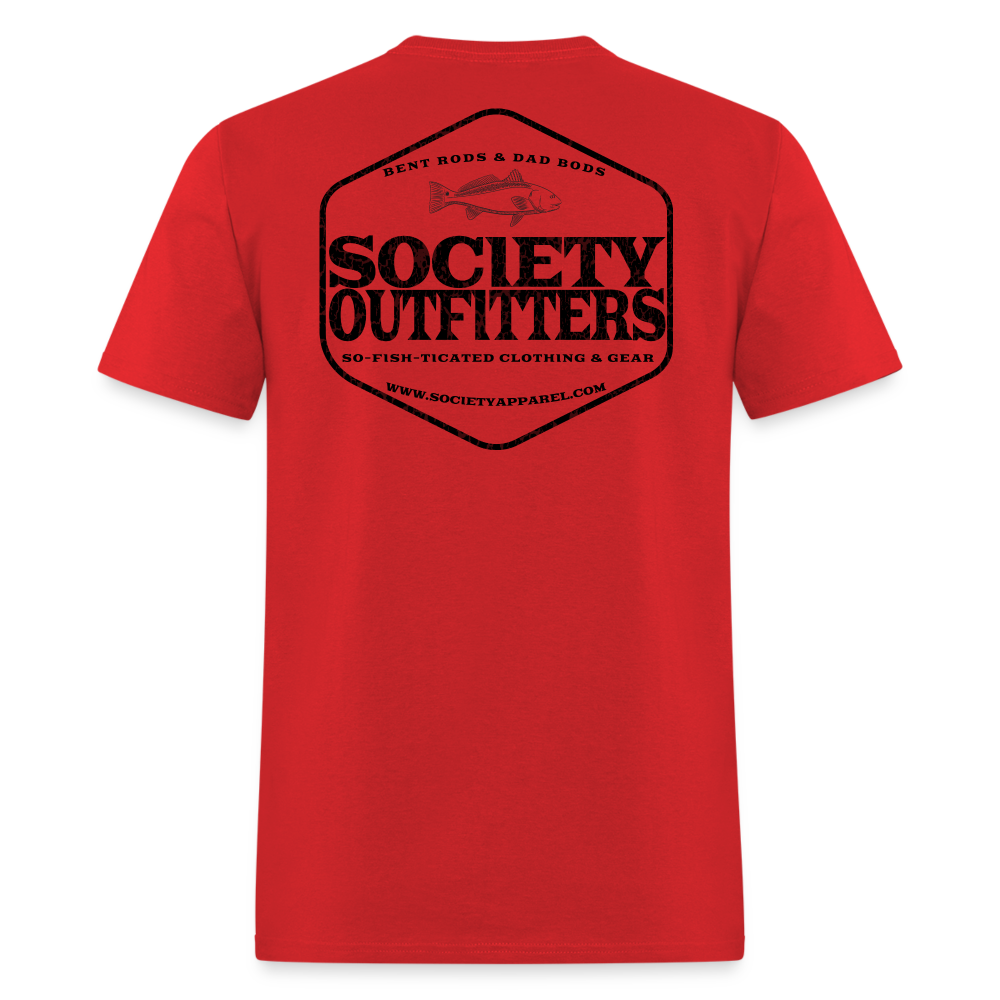 society outfitters • so-fish-ticated - black (100% cotton) - red