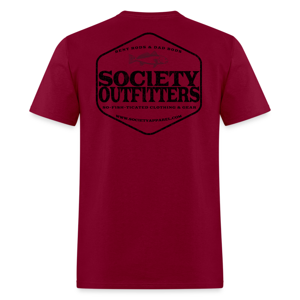 society outfitters • so-fish-ticated - black (100% cotton) - burgundy