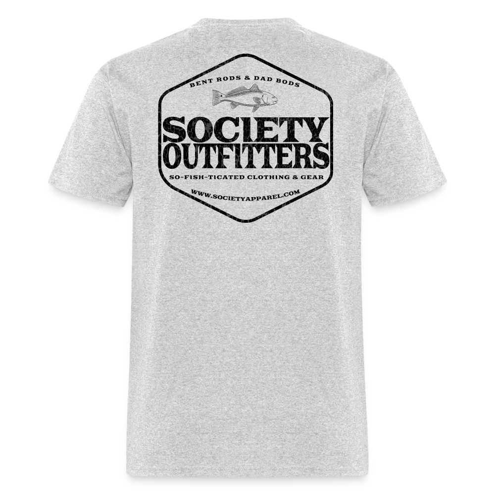 society outfitters • so-fish-ticated - black (100% cotton) - heather gray