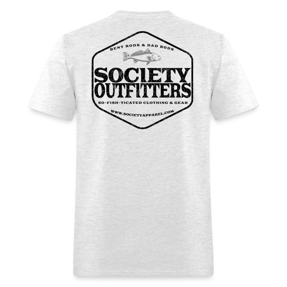 society outfitters • so-fish-ticated - black (100% cotton) - light heather gray