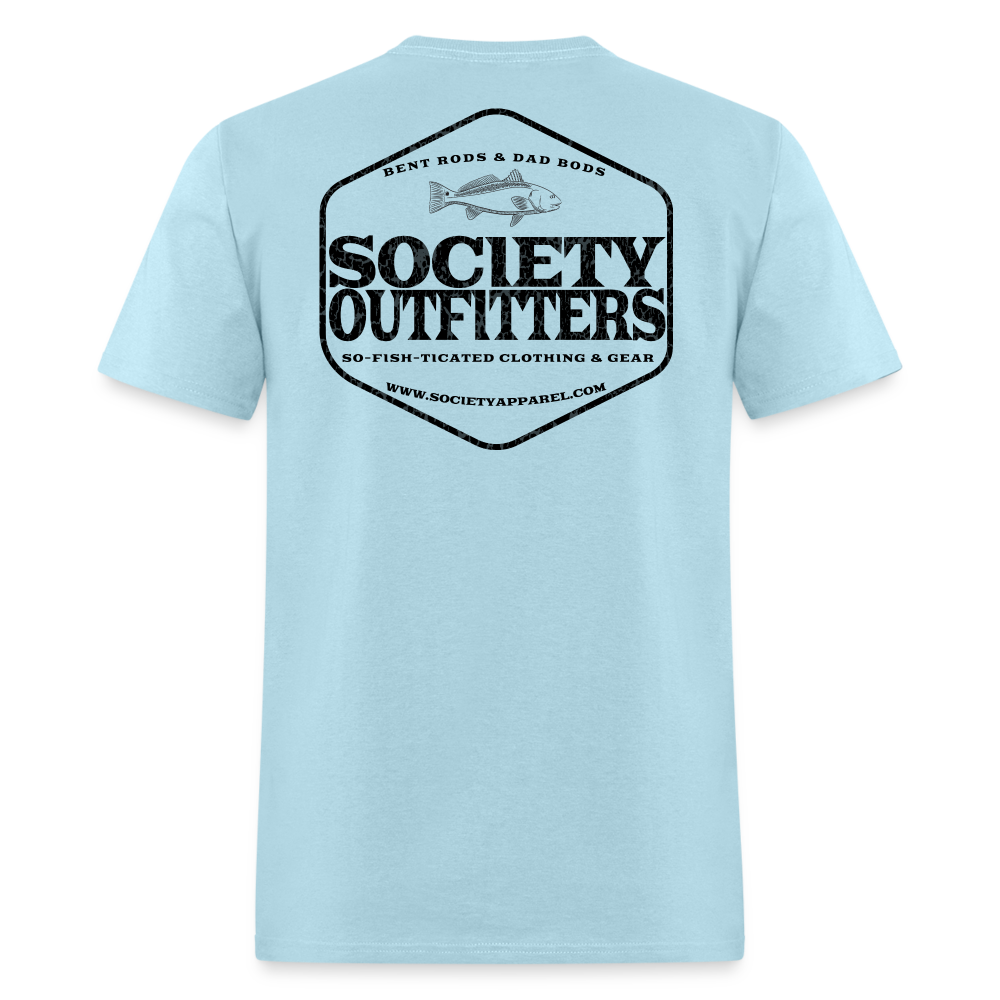society outfitters • so-fish-ticated - black (100% cotton) - powder blue