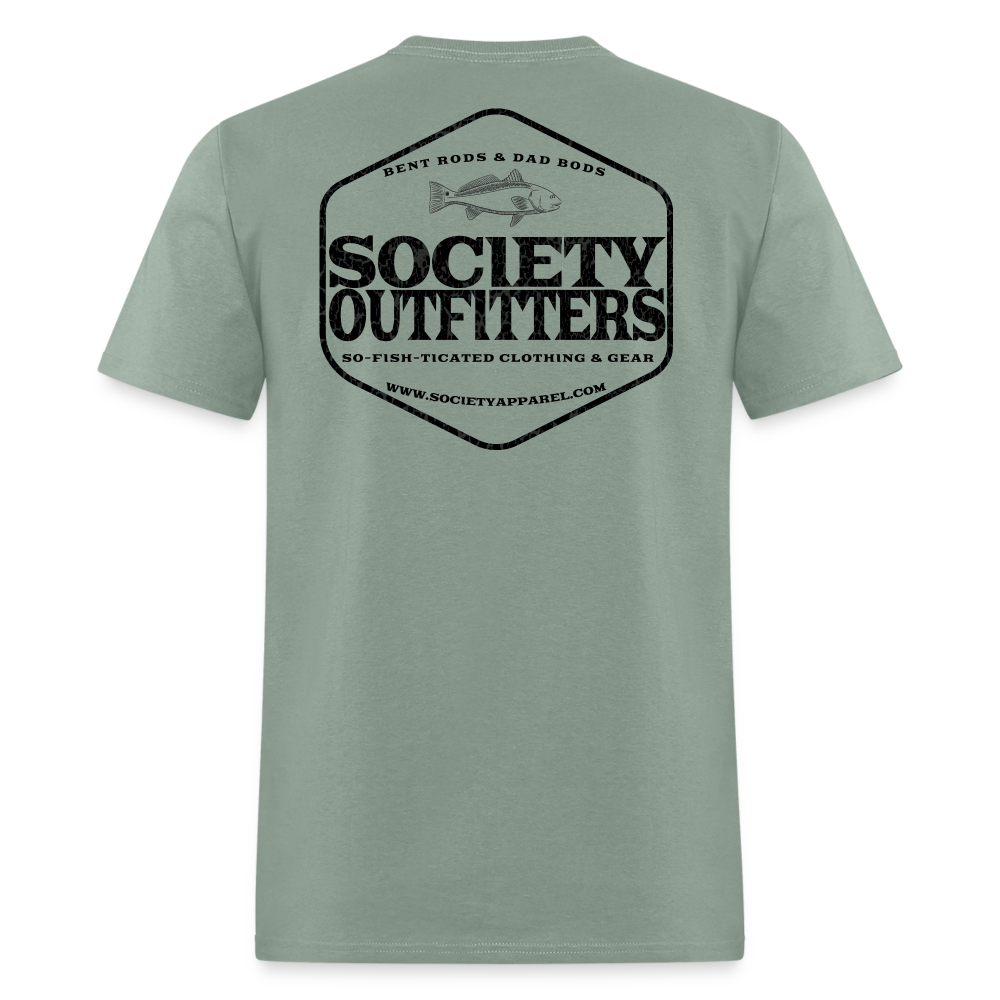 society outfitters • so-fish-ticated - black (100% cotton) - sage
