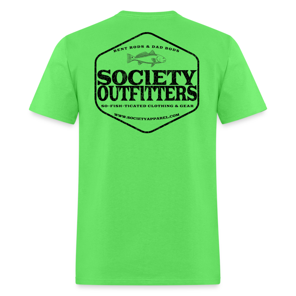 society outfitters • so-fish-ticated - black (100% cotton) - kiwi