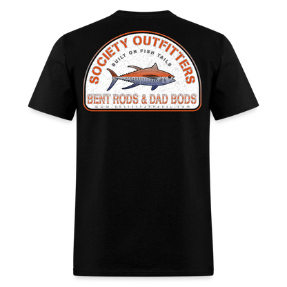 society outfitters • bent rods & dad bods (100% cotton) - black