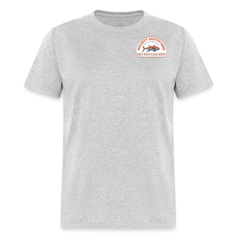 society outfitters • bent rods & dad bods (100% cotton) - heather gray