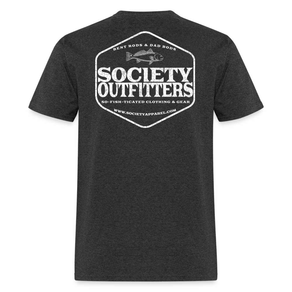 society outfitters • so-fish-ticated - white (100% cotton) - heather black