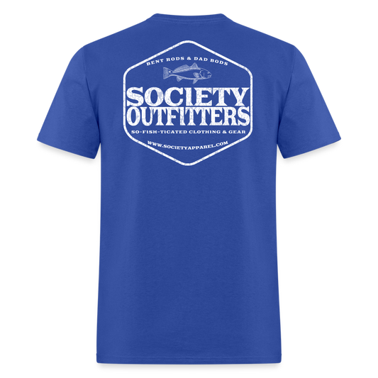 society outfitters • so-fish-ticated - white (100% cotton) - royal blue