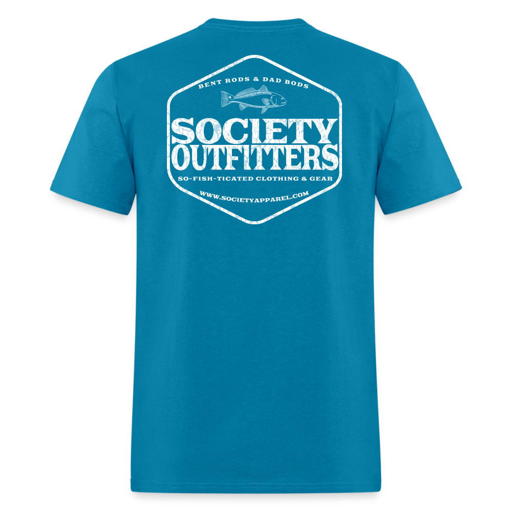 society outfitters • so-fish-ticated - white (100% cotton) - turquoise