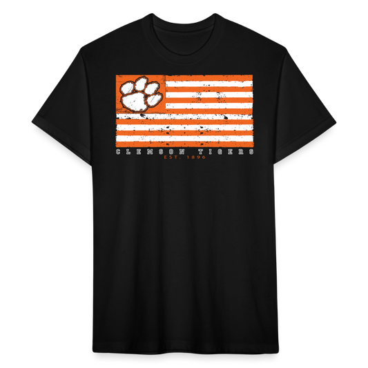 clemson • tiger flag w/back branding - black