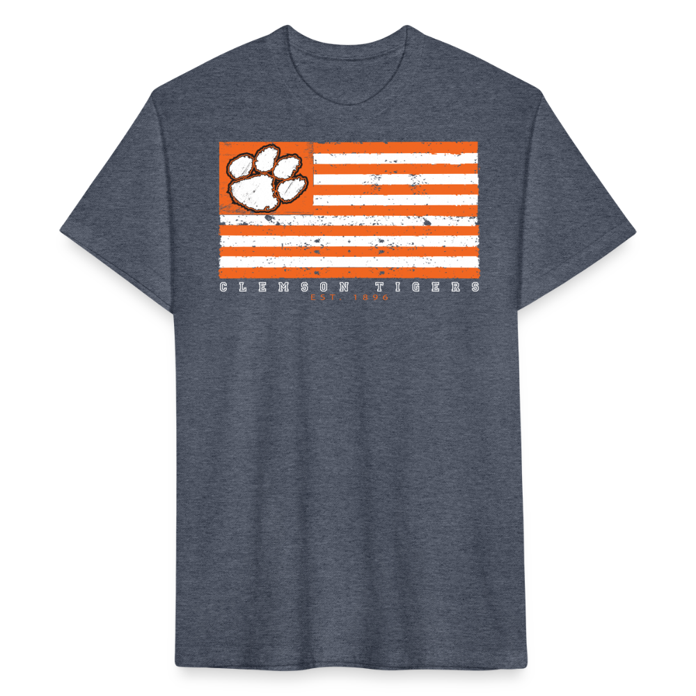 clemson • tiger flag w/back branding - heather navy