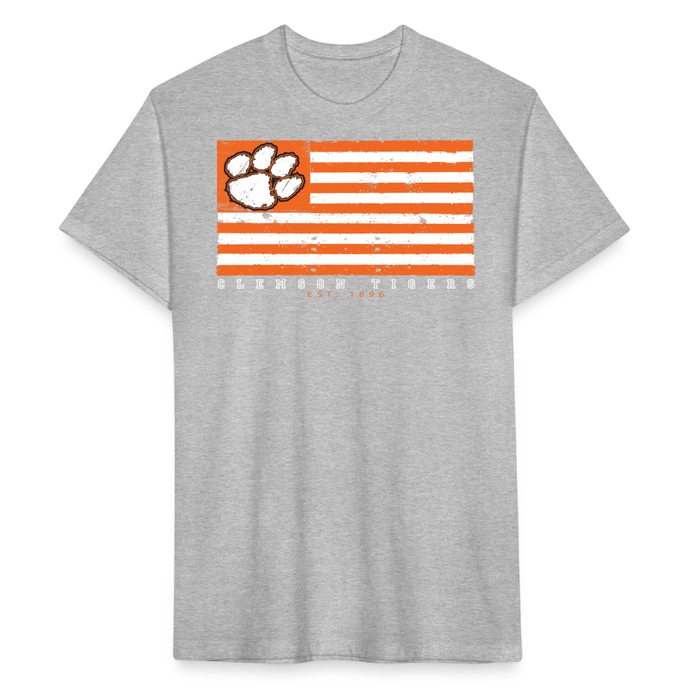 clemson • tiger flag w/back branding - heather gray