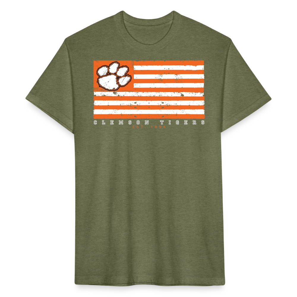 clemson • tiger flag w/back branding - heather military green