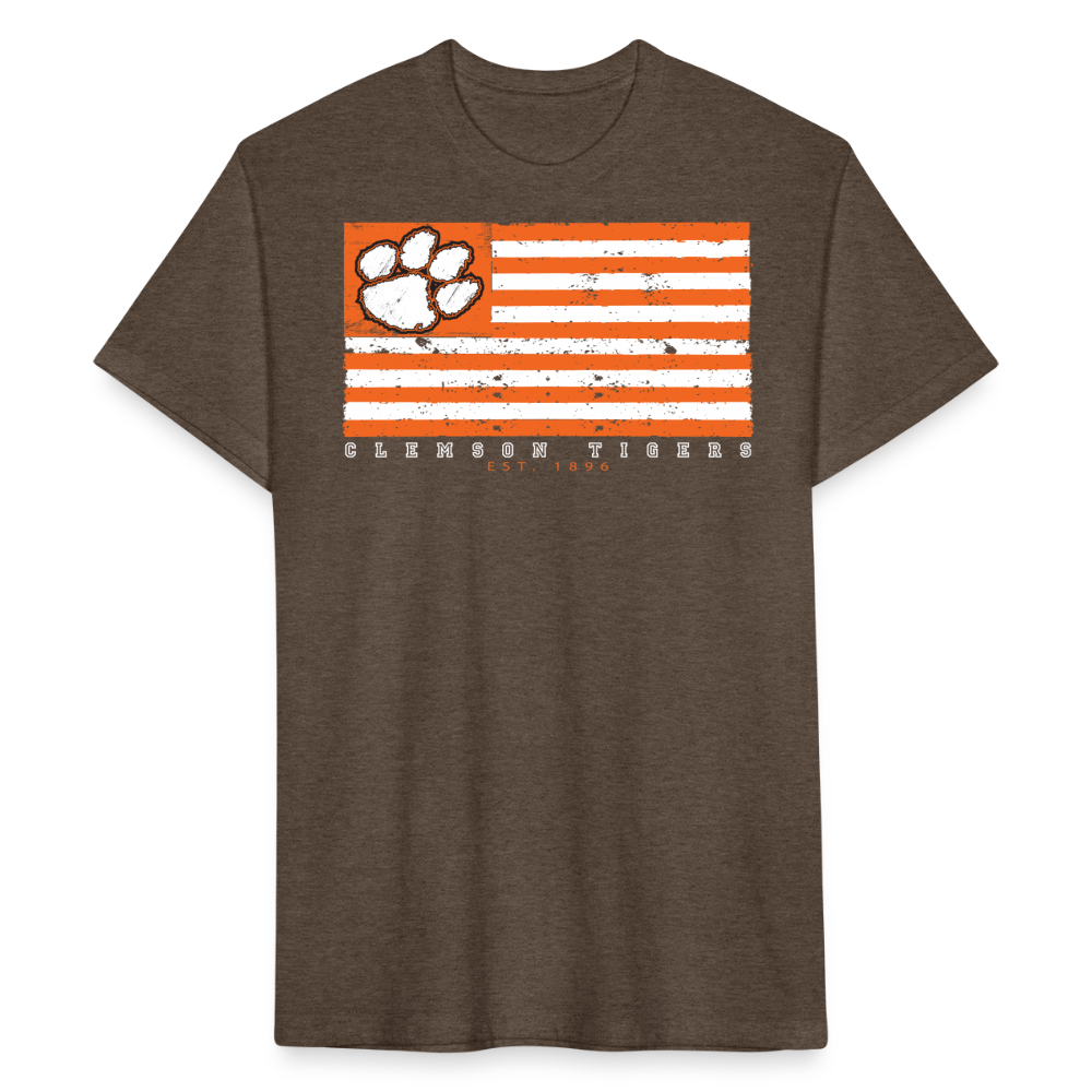 clemson • tiger flag w/back branding - heather espresso