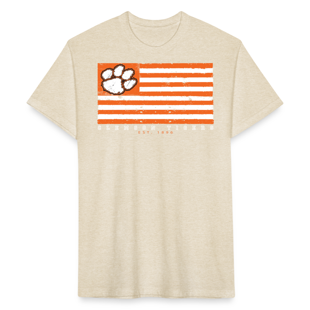 clemson • tiger flag w/back branding - heather cream