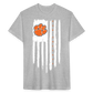 clemson • tiger flag vertical w/branding (white) - heather gray