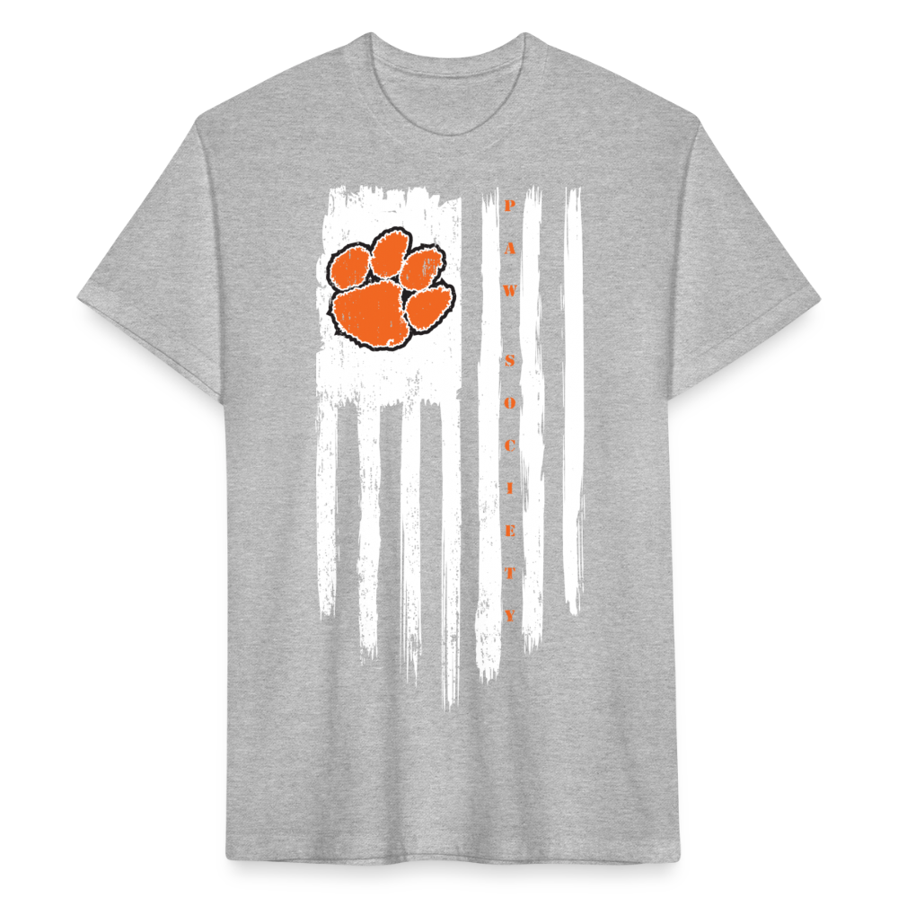 clemson • tiger flag vertical w/branding (white) - heather gray