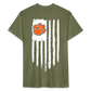 clemson • tiger flag vertical w/branding (white) - heather military green