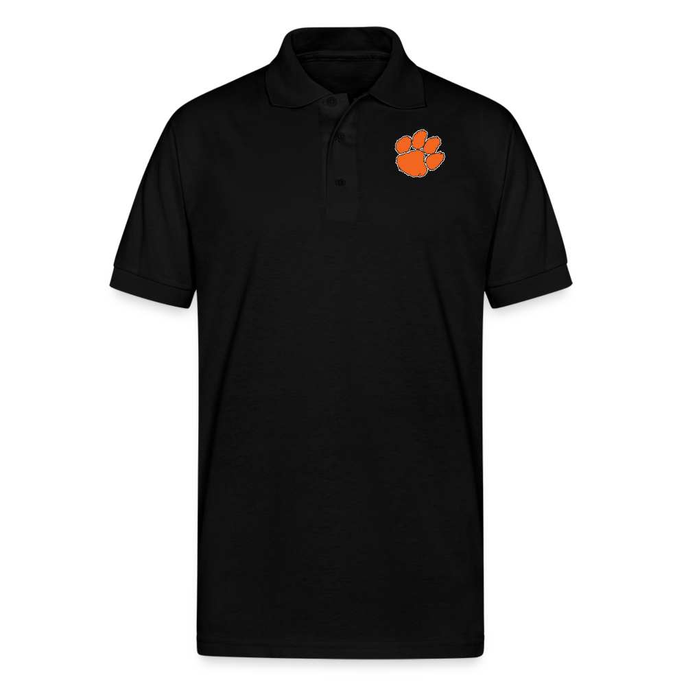 clemson • orange paw polo (50/50 cotton-poly) - black