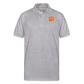 clemson • orange paw polo (50/50 cotton-poly) - heather gray