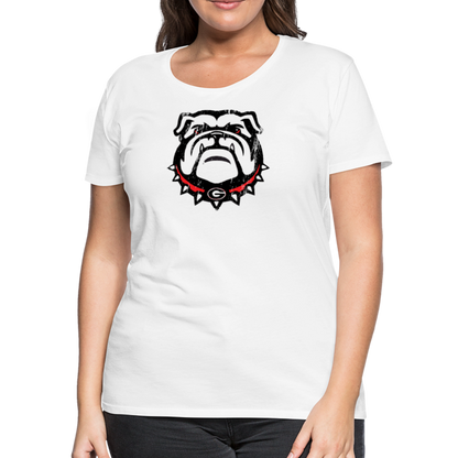 georgia • ladies dawg head - white