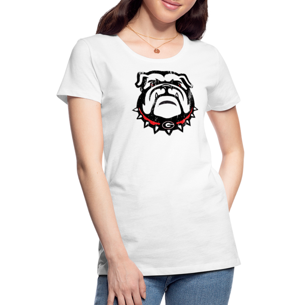 georgia • ladies dawg head - white