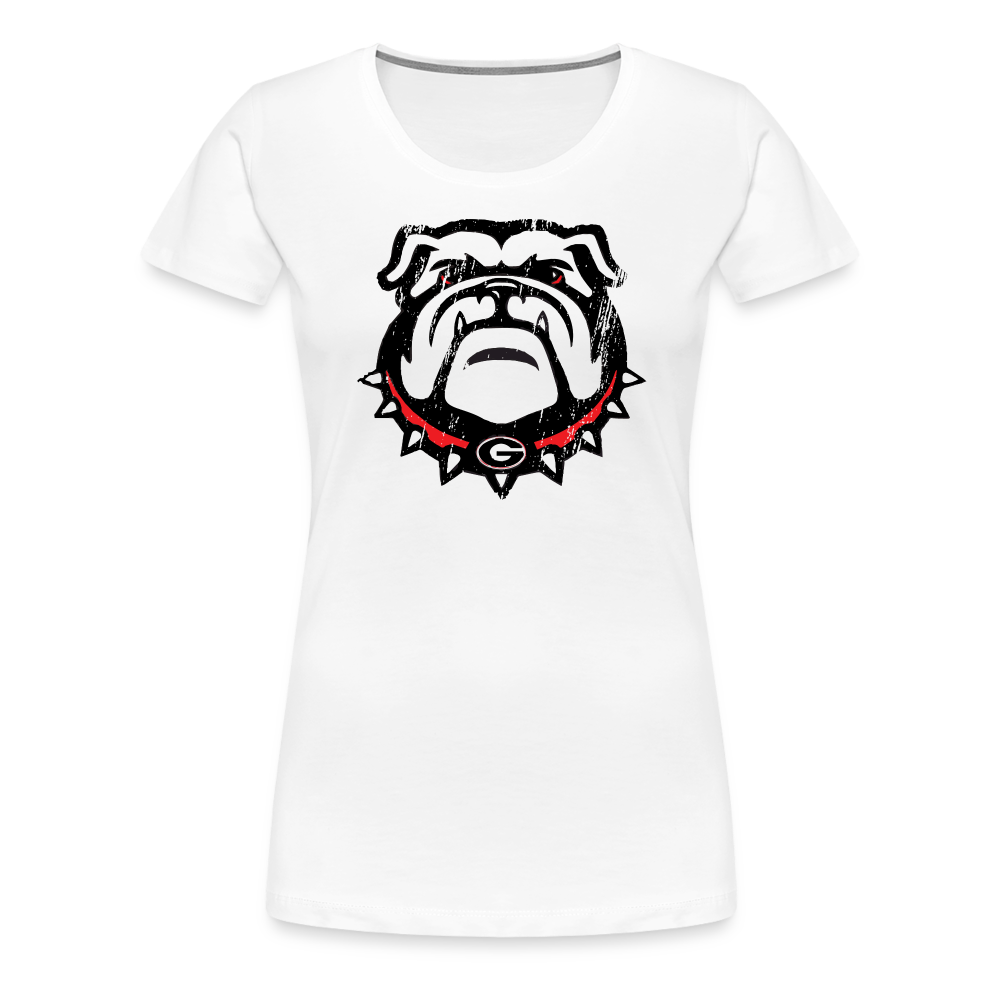 georgia • ladies dawg head - white