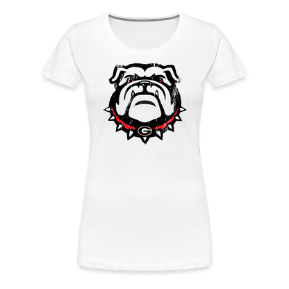 georgia • ladies dawg head - white