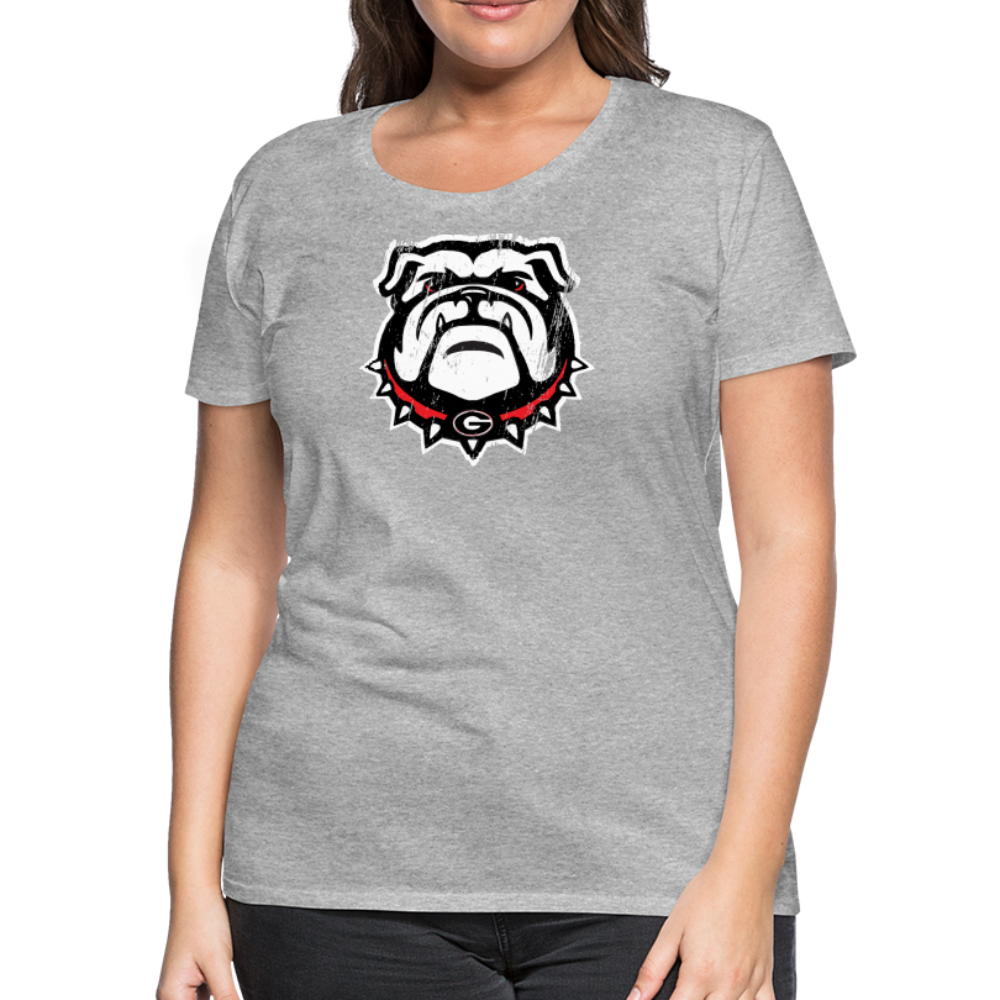 georgia • ladies dawg head - heather gray