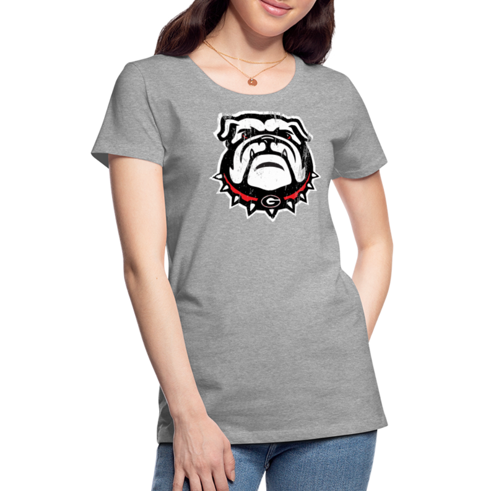 georgia • ladies dawg head - heather gray