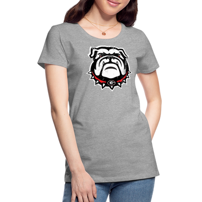 georgia • ladies dawg head - heather gray