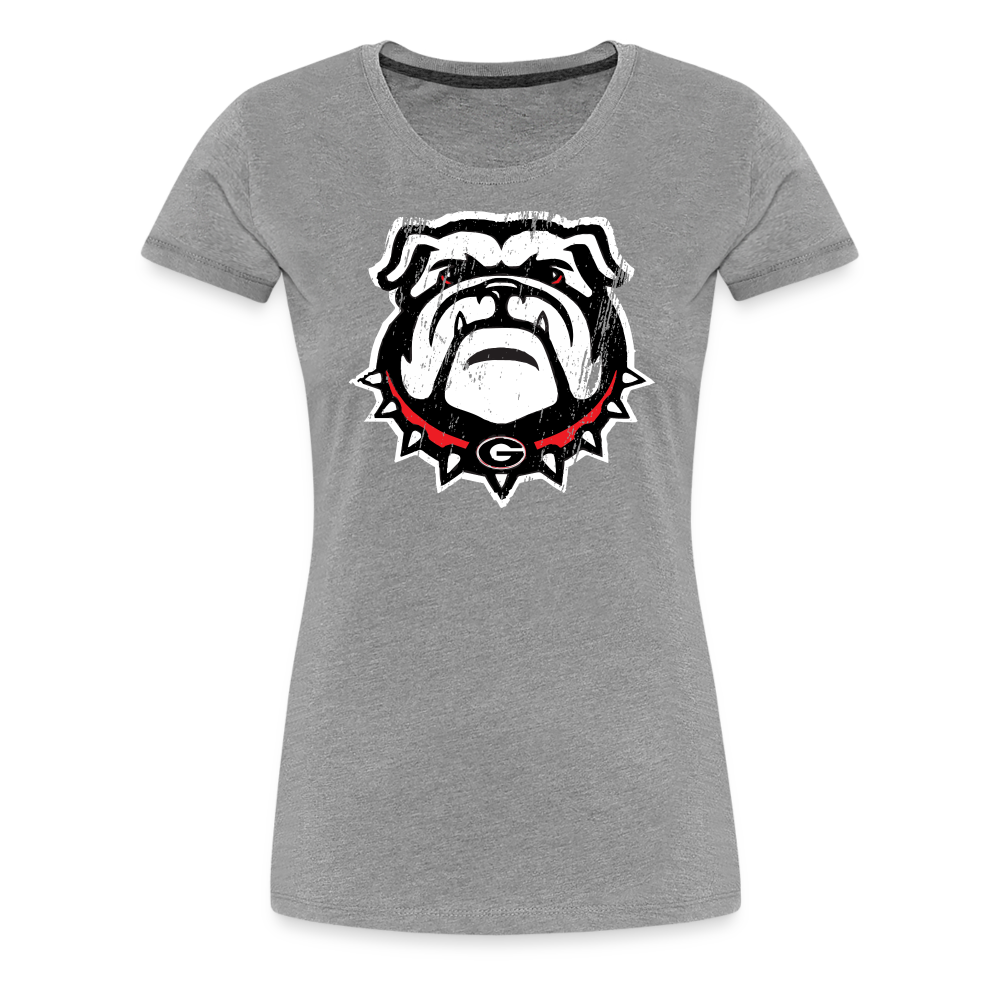 georgia • ladies dawg head - heather gray