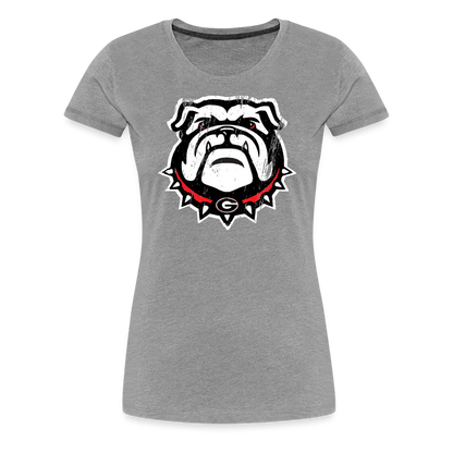 georgia • ladies dawg head - heather gray