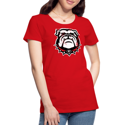georgia • ladies dawg head - red