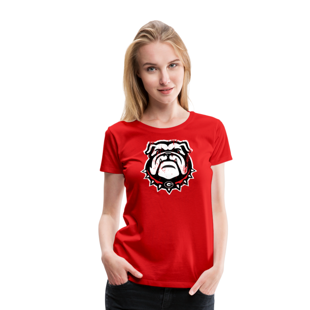 georgia • ladies dawg head - red