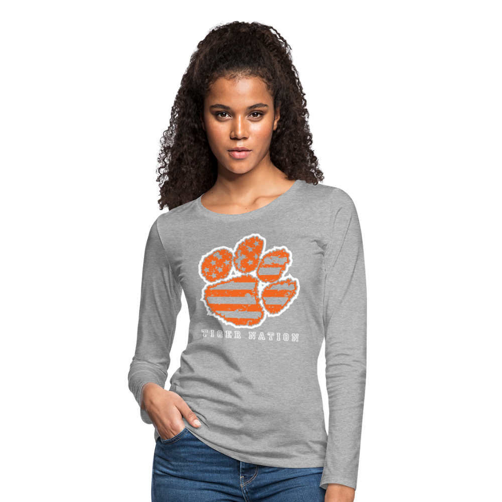 clemson • ladies tiger nation long sleeve - heather gray