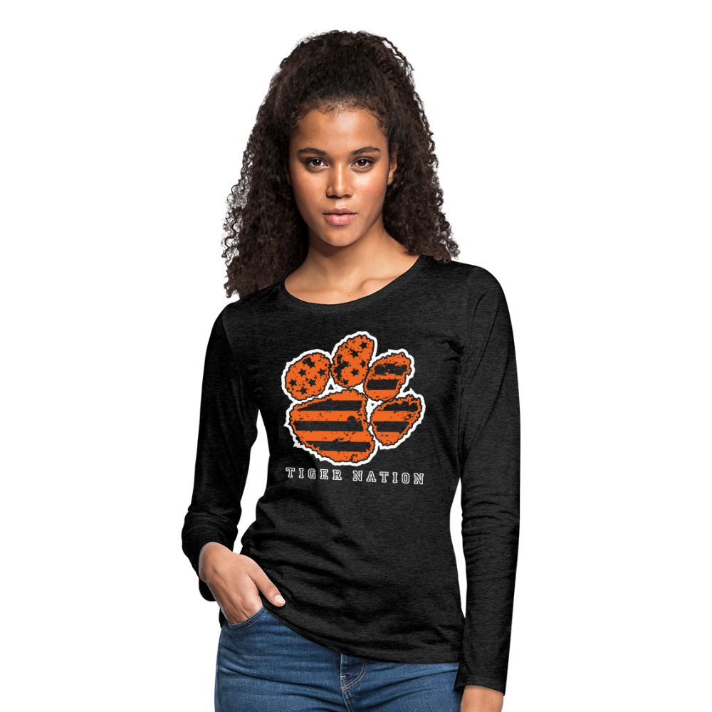 clemson • ladies tiger nation long sleeve - charcoal grey