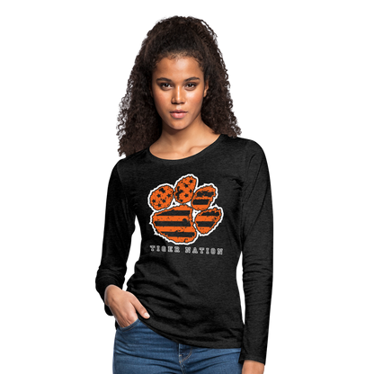 clemson • ladies tiger nation long sleeve - charcoal grey