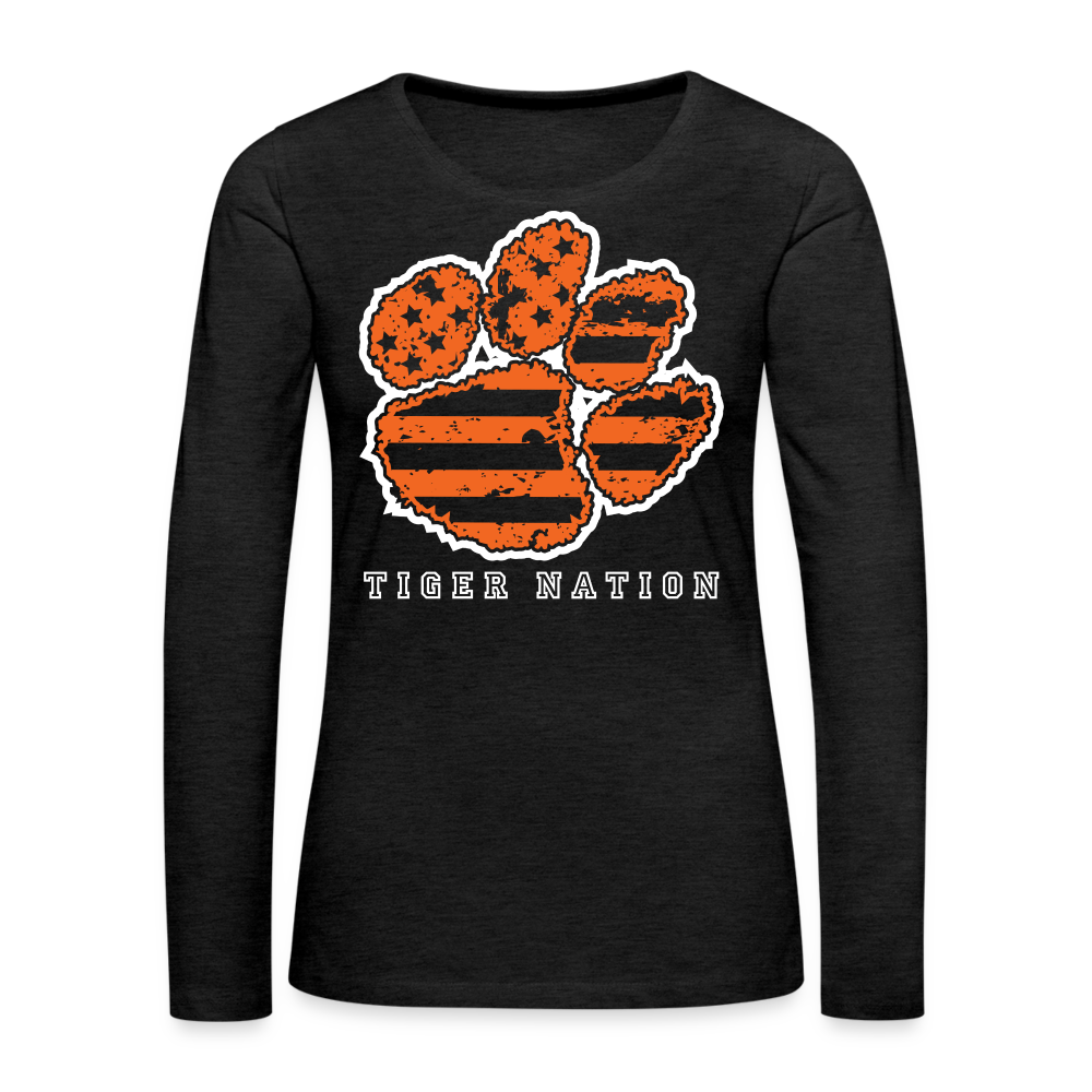 clemson • ladies tiger nation long sleeve - charcoal grey