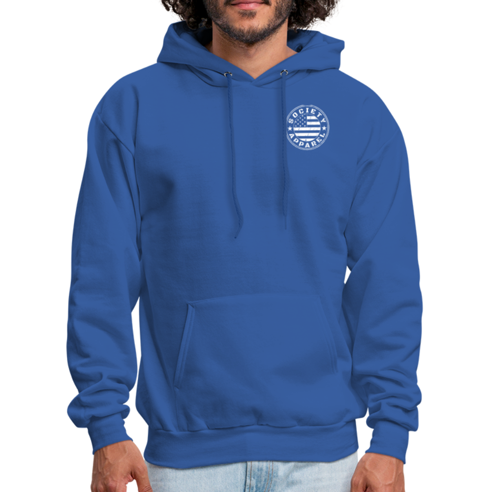 society essentials • branded cotton-poly hoodie - royal blue