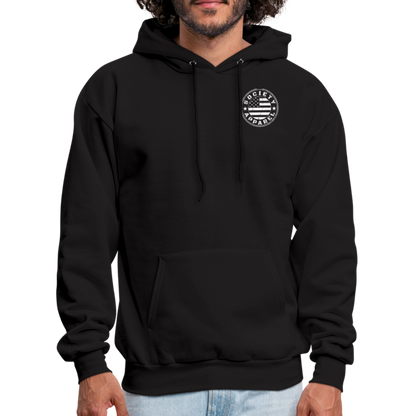 society essentials • branded cotton-poly hoodie - black