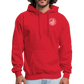 society essentials • branded cotton-poly hoodie - red