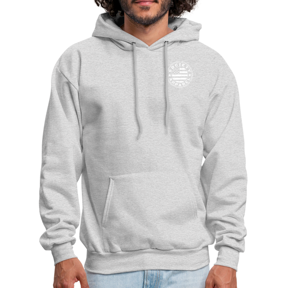 society essentials • branded cotton-poly hoodie - ash 