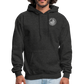 society essentials • branded cotton-poly hoodie - charcoal grey