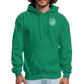 society essentials • branded cotton-poly hoodie - kelly green