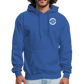 society essentials • sa badge hoodie (white) - royal blue