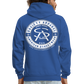 society essentials • sa badge hoodie (white) - royal blue